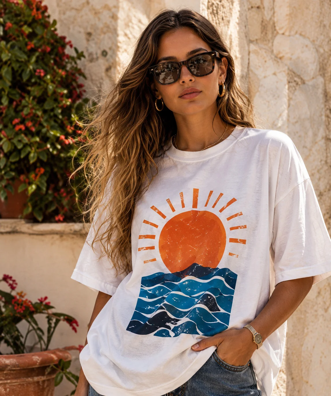 Baskılı Oversize T-Shirt